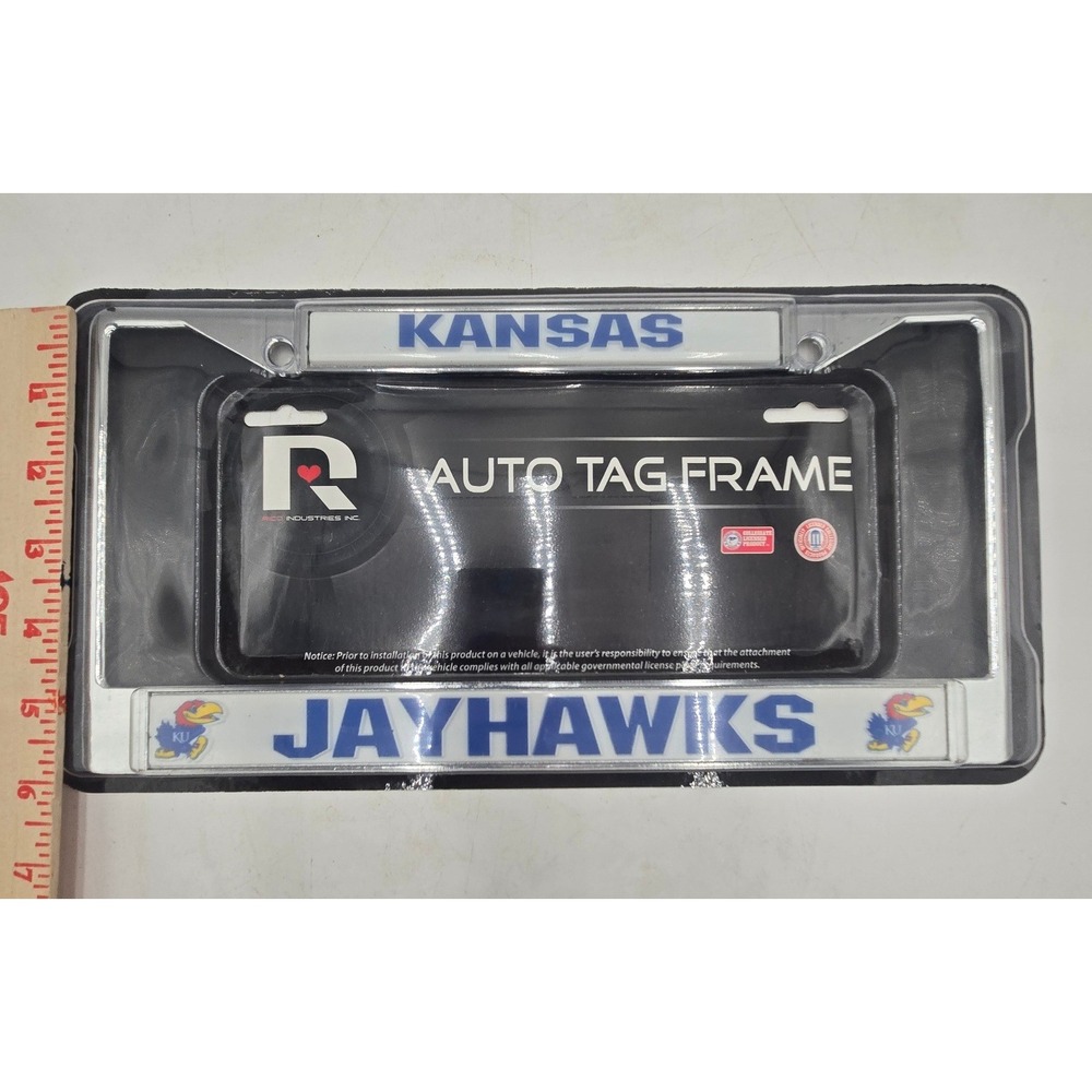 Rico Industries Kansas Jayhawks NCAA Auto Tag License Plate Frame New